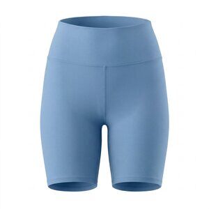 AQUA High Rise Biker Shorts Blue Activewear Stretch Bike Shorts Women